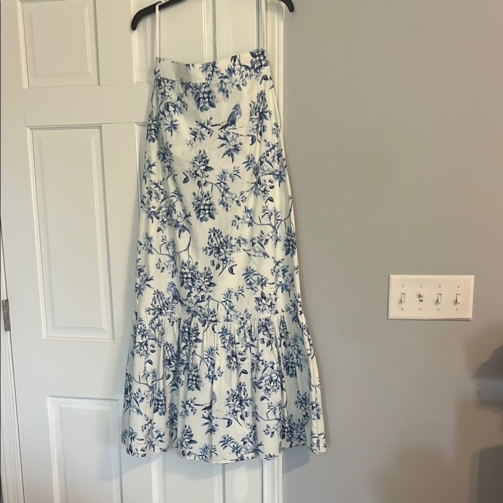 Antonio Melani Blue Toile Maxi Skirt